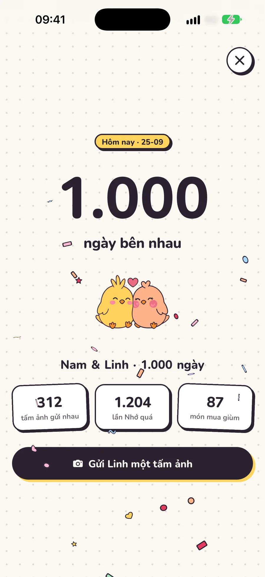 Màn ăn mừng ngày thứ 1.000